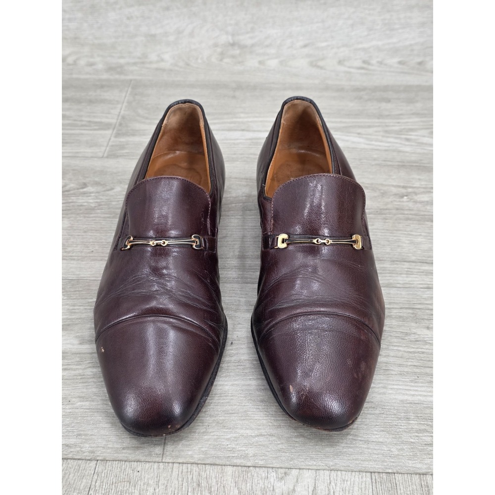 Trickers Burgundy / Leather / Brass Bit / Loafers Shoes Men's EU 41 / Made Spain